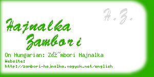 hajnalka zambori business card